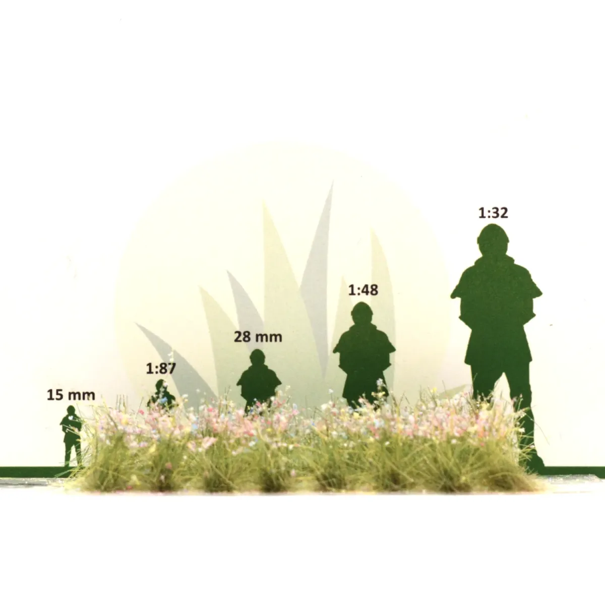 Busch- und Strauchgras ab 12 mm – Buschgras - Sommerflor - für realistische Diorama- und Modellbau-Szenen