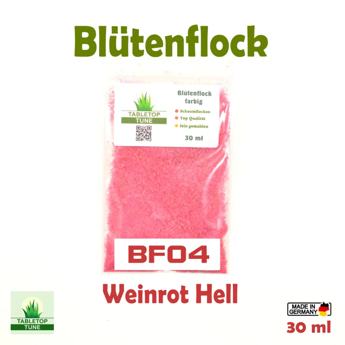 Flock – Streumaterial für realistische Beflockung - im Modellbau und Diorama Blütenflock - Helles Weinrot