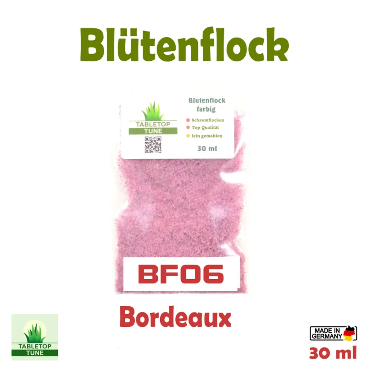 Flock – Streumaterial für realistische Beflockung - im Modellbau und Diorama Blütenflock - Bordeaux