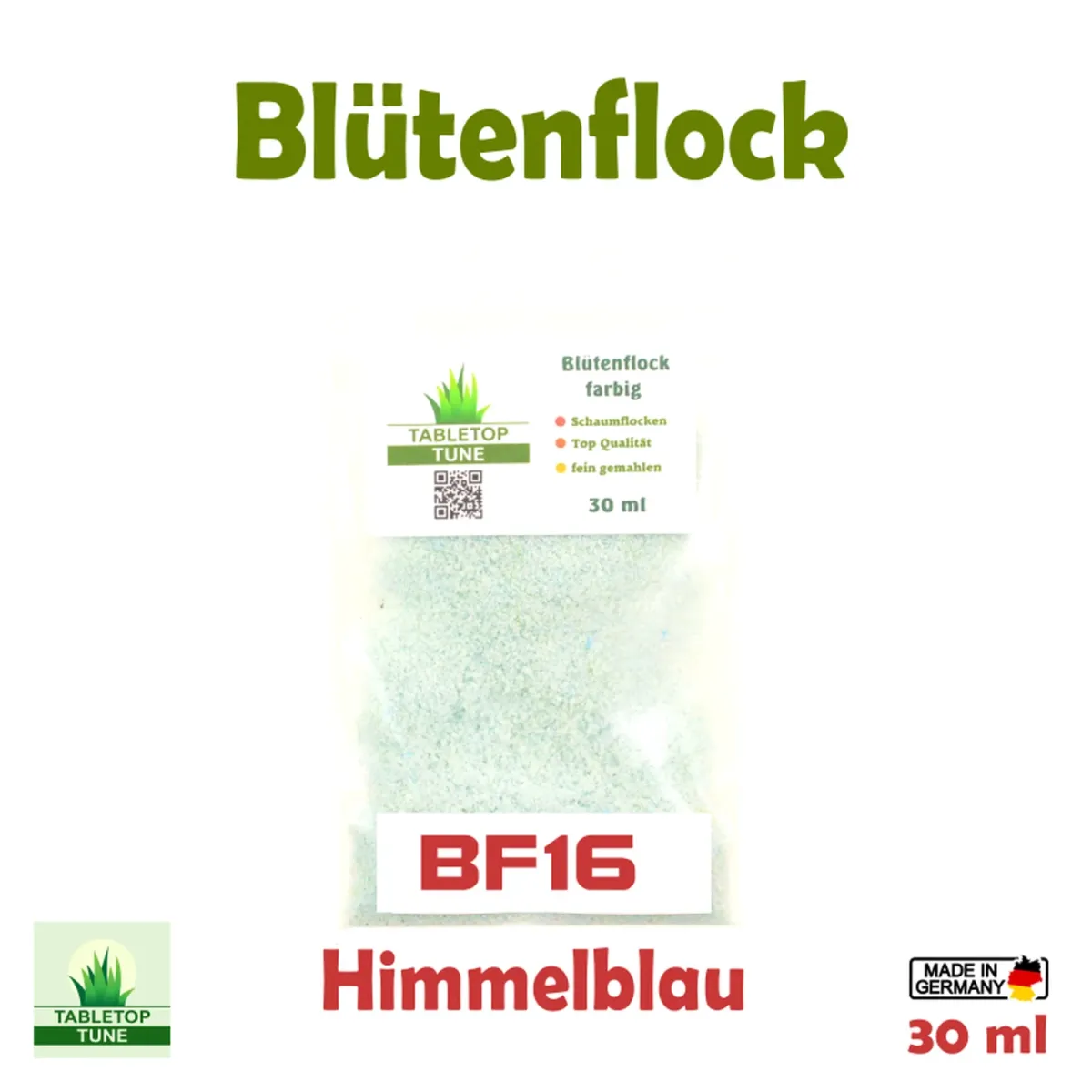 Flock – Streumaterial für realistische Beflockung - im Modellbau und Diorama Blütenflock - Himmelblau