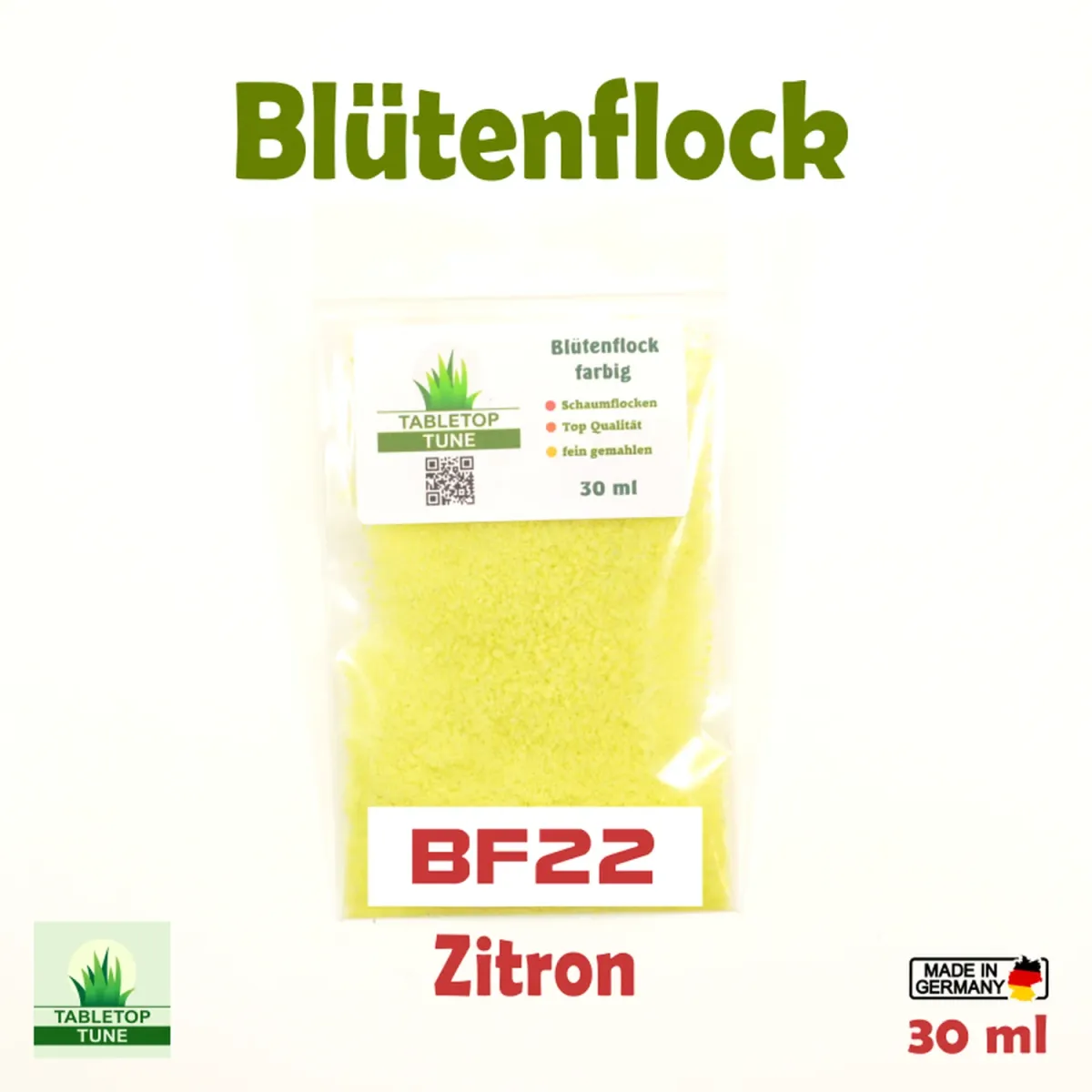 Flock – Streumaterial für realistische Beflockung - im Modellbau und Diorama Blütenflock - Zitronengelb